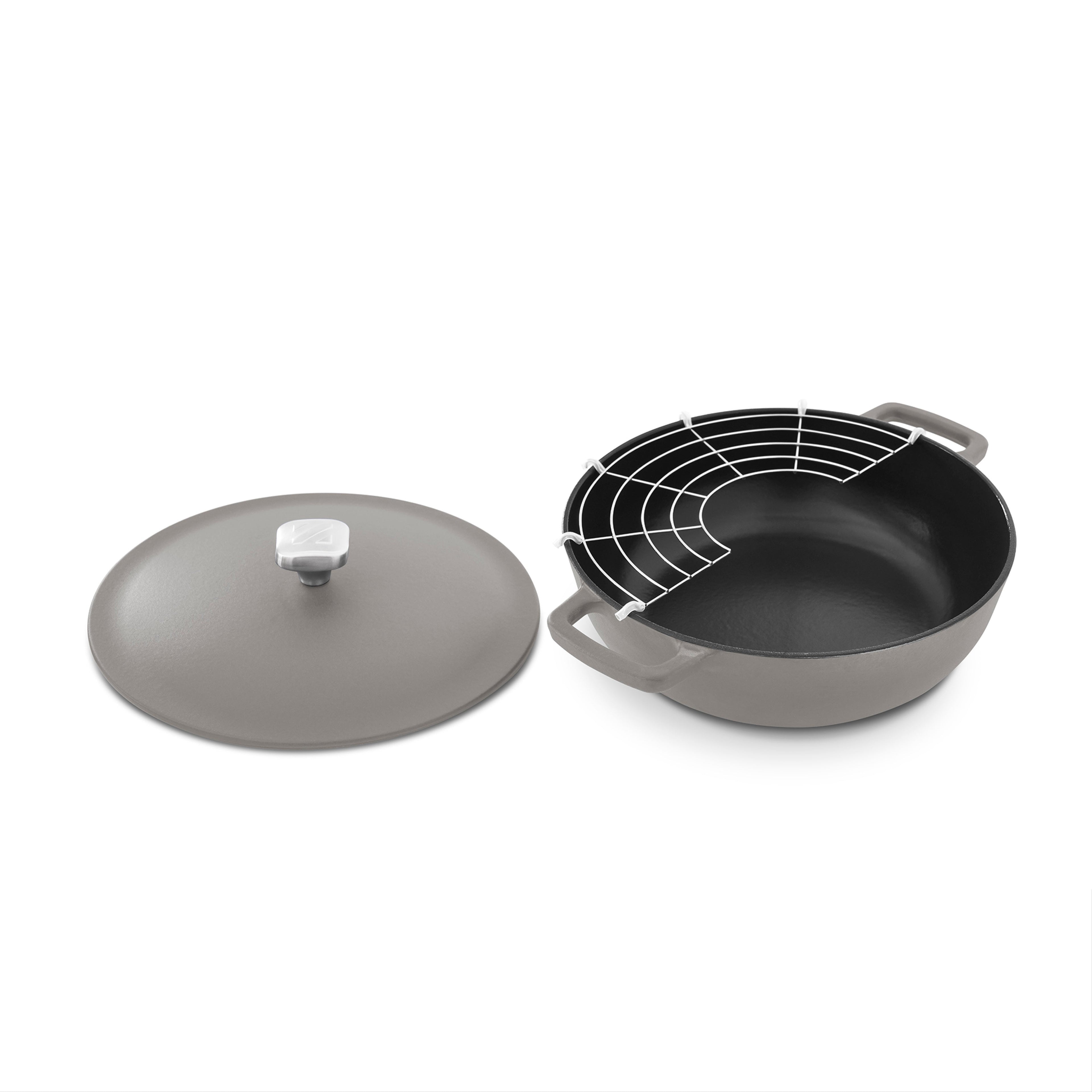 4.5 Qt. Nonstick Cast Iron Braiser - Cool Grey