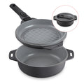 SmartStore™ Ceramic Cookware - 5-in-1 Multipurpose Nesting Cookware, Forged Iron