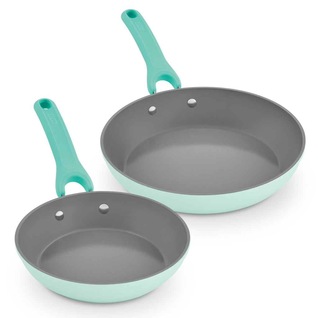 Dash Dream Green Recycled Aluminum 9.5"/11" Fry Pan Set - Aqua